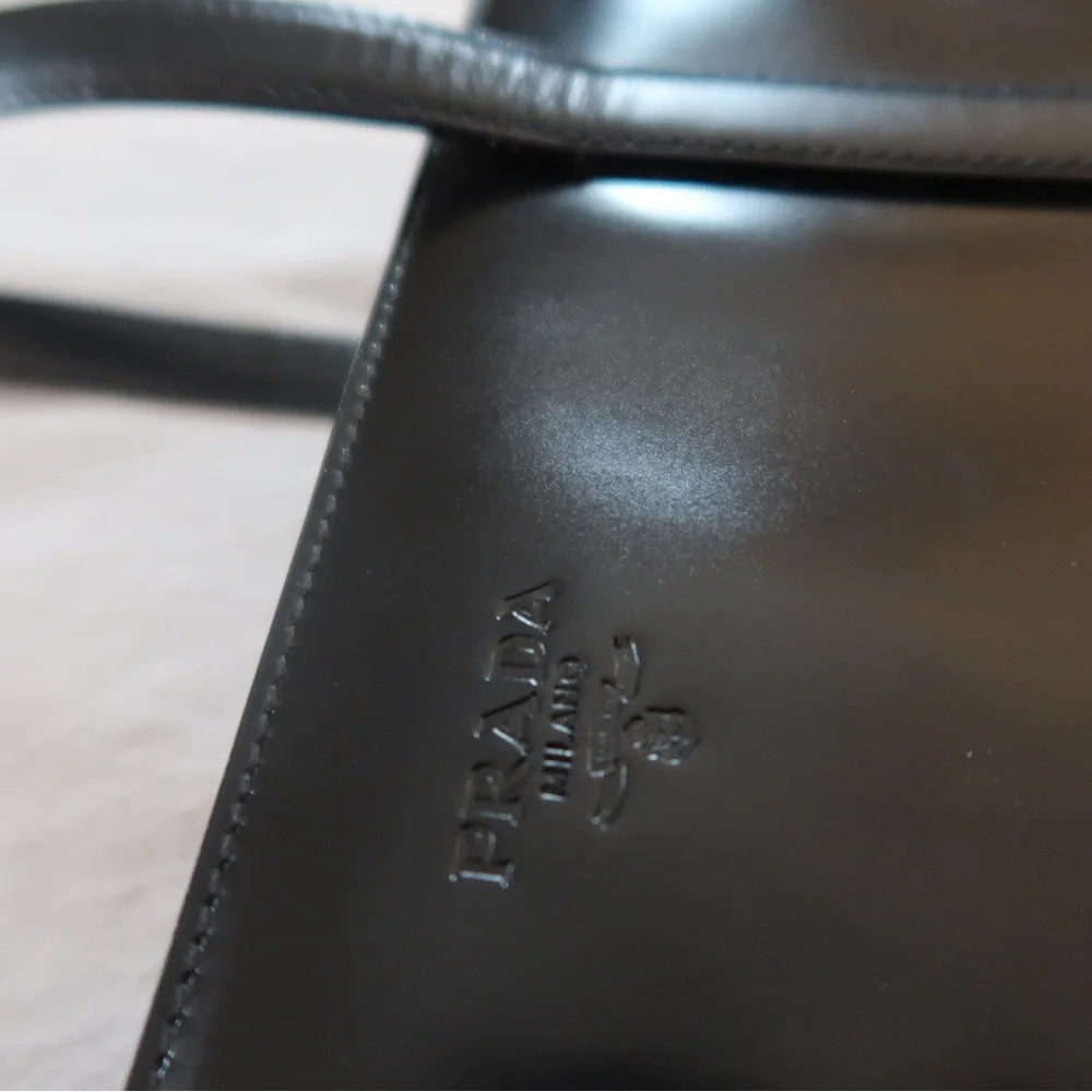 Vintage 90’s Prada Spazzolato Black Tote Bag CBK - Picture 6 of 13